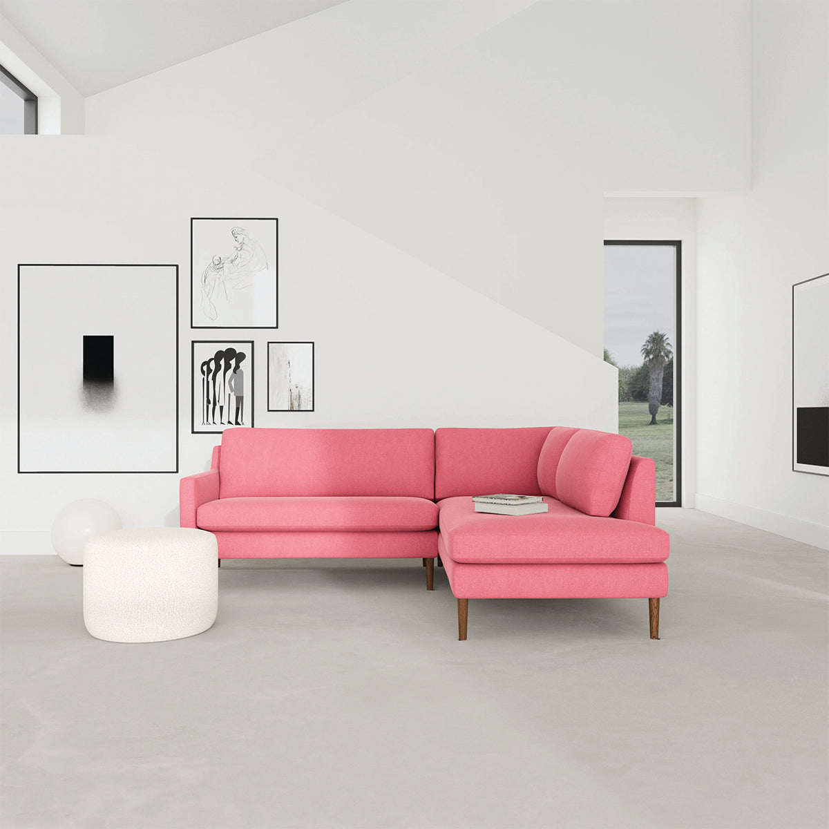 Astha Fabric Right Corner Sofa