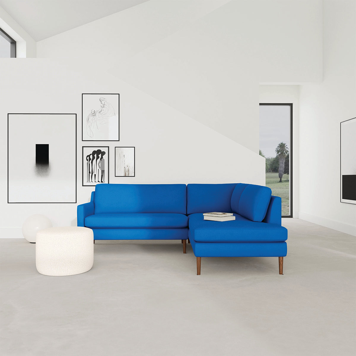 Astha Fabric Right Corner Sofa