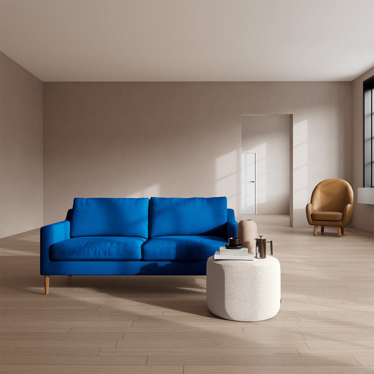 Astha Fabric 2 Seater Sofa