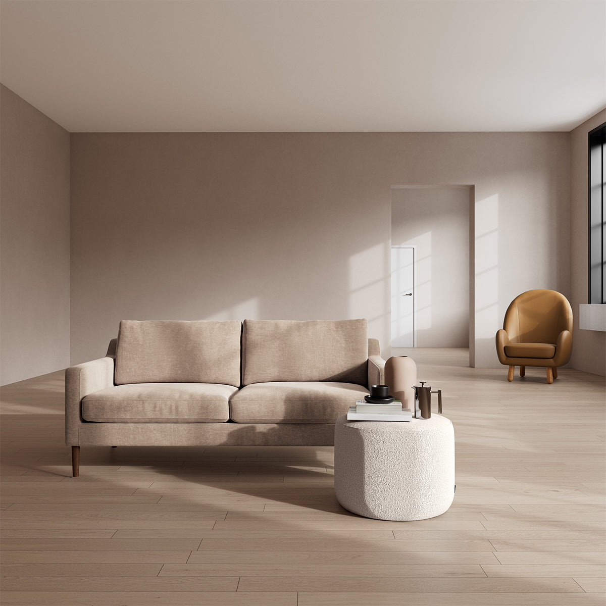 Astha Fabric 2 Seater Sofa