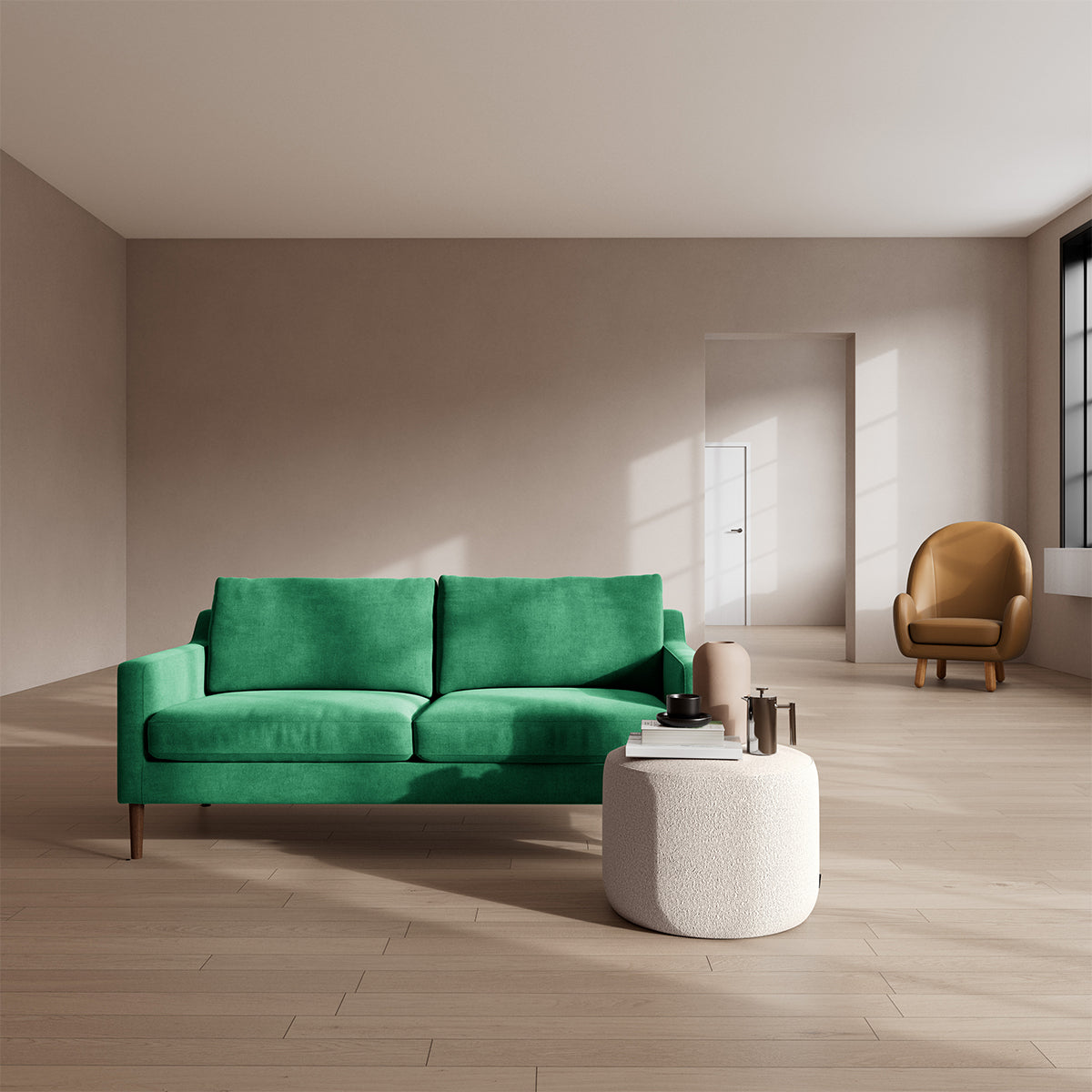 Astha Fabric 2 Seater Sofa