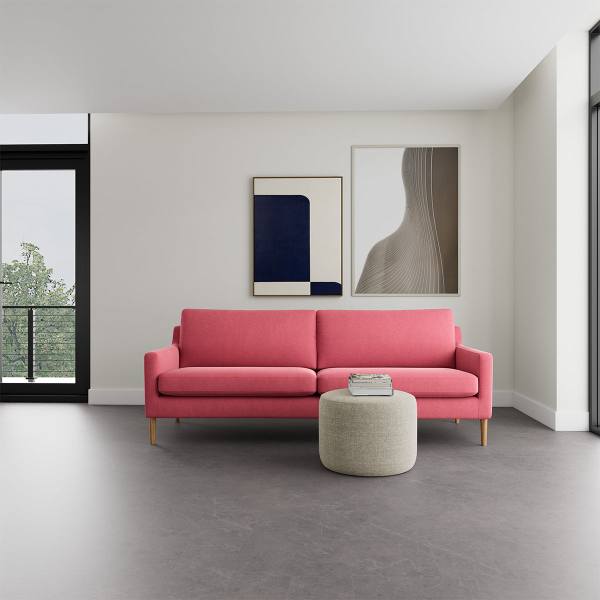 Astha Fabric 3 Seater Sofa