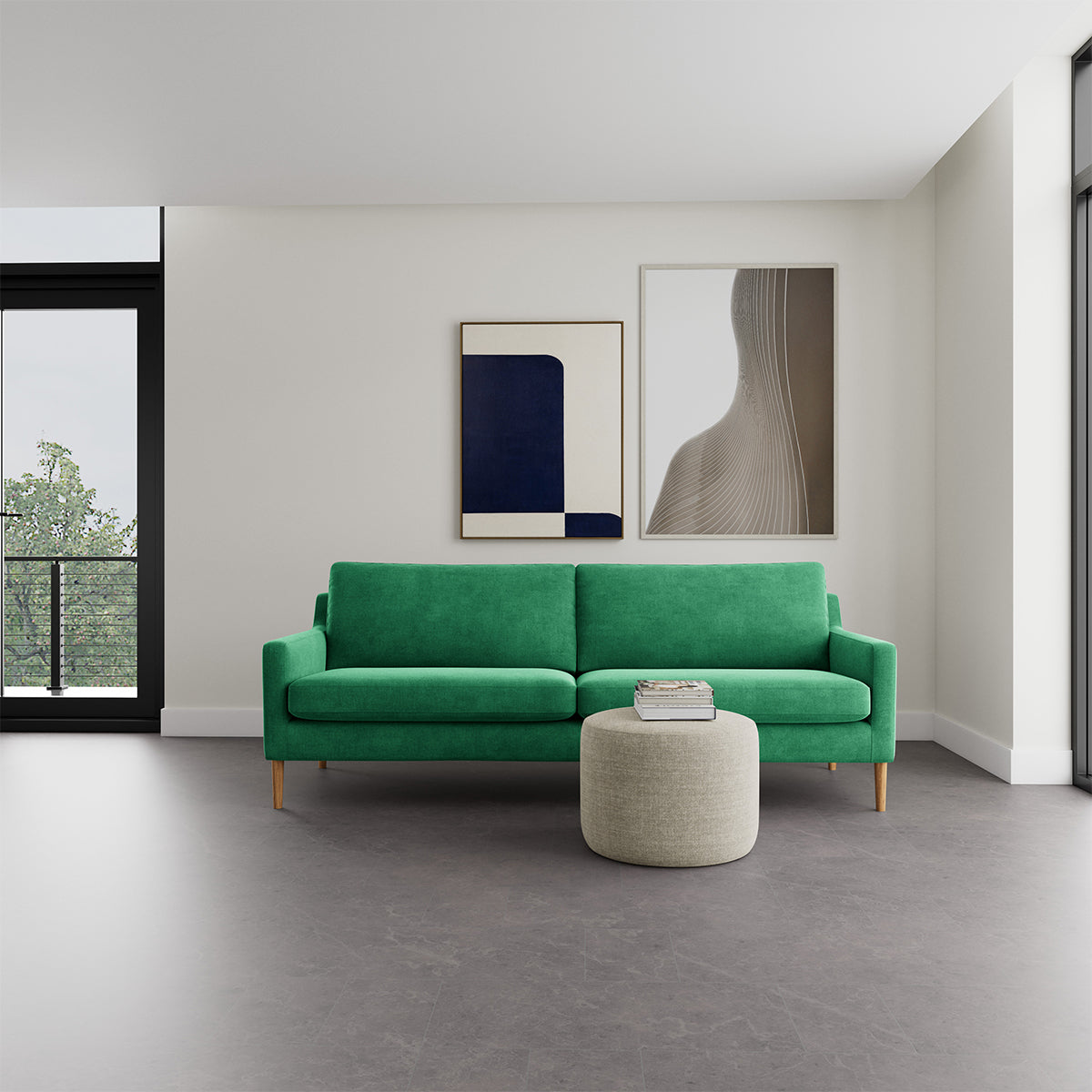 Astha Fabric 3 Seater Sofa