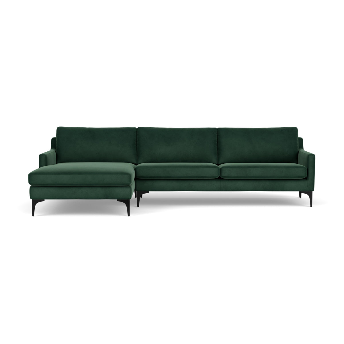 Astha Velvet Left Chaise Sofa