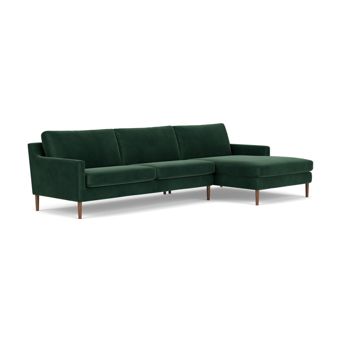 Astha Velvet Right Chaise Sofa