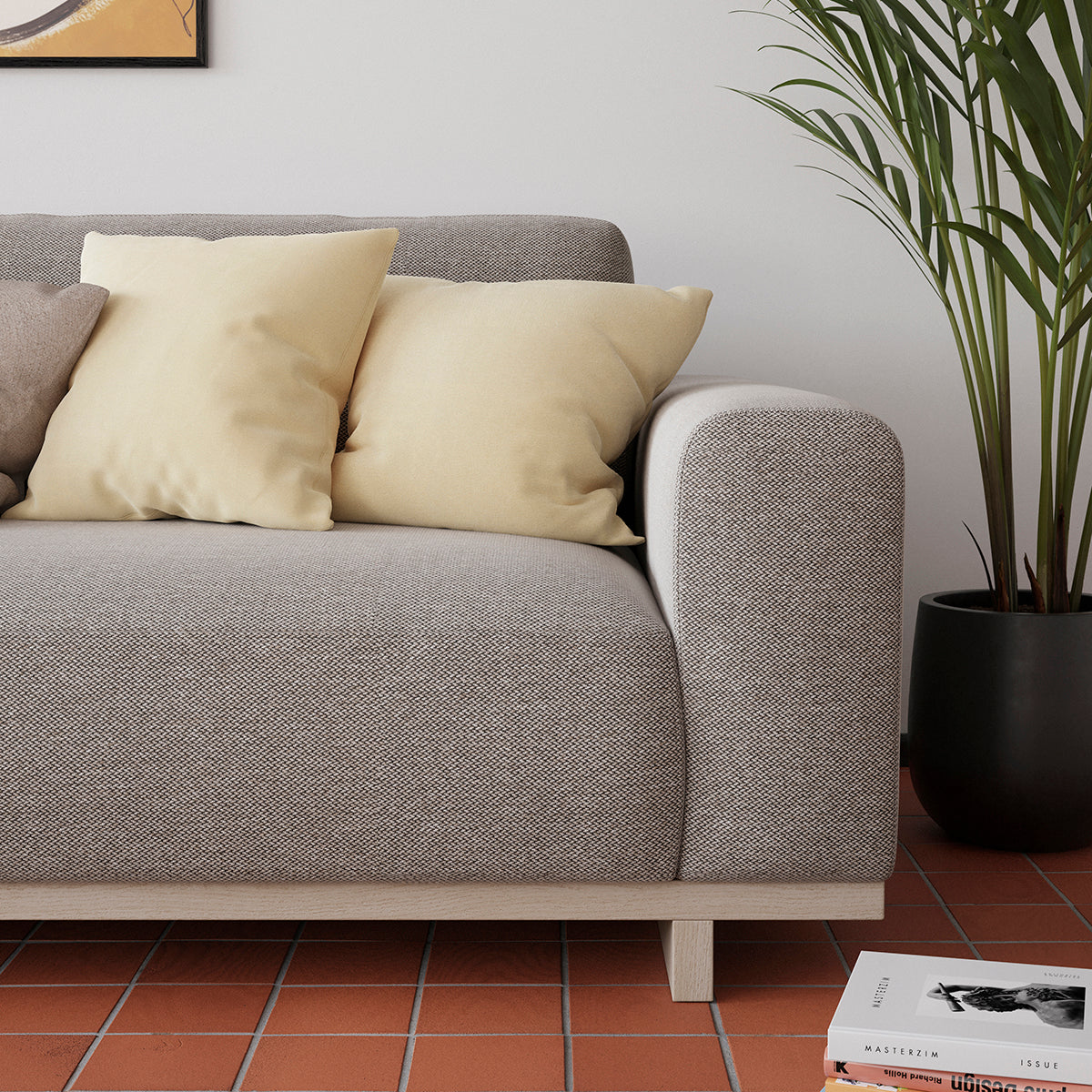 Aya Fabric 3.5 Seater Sofa