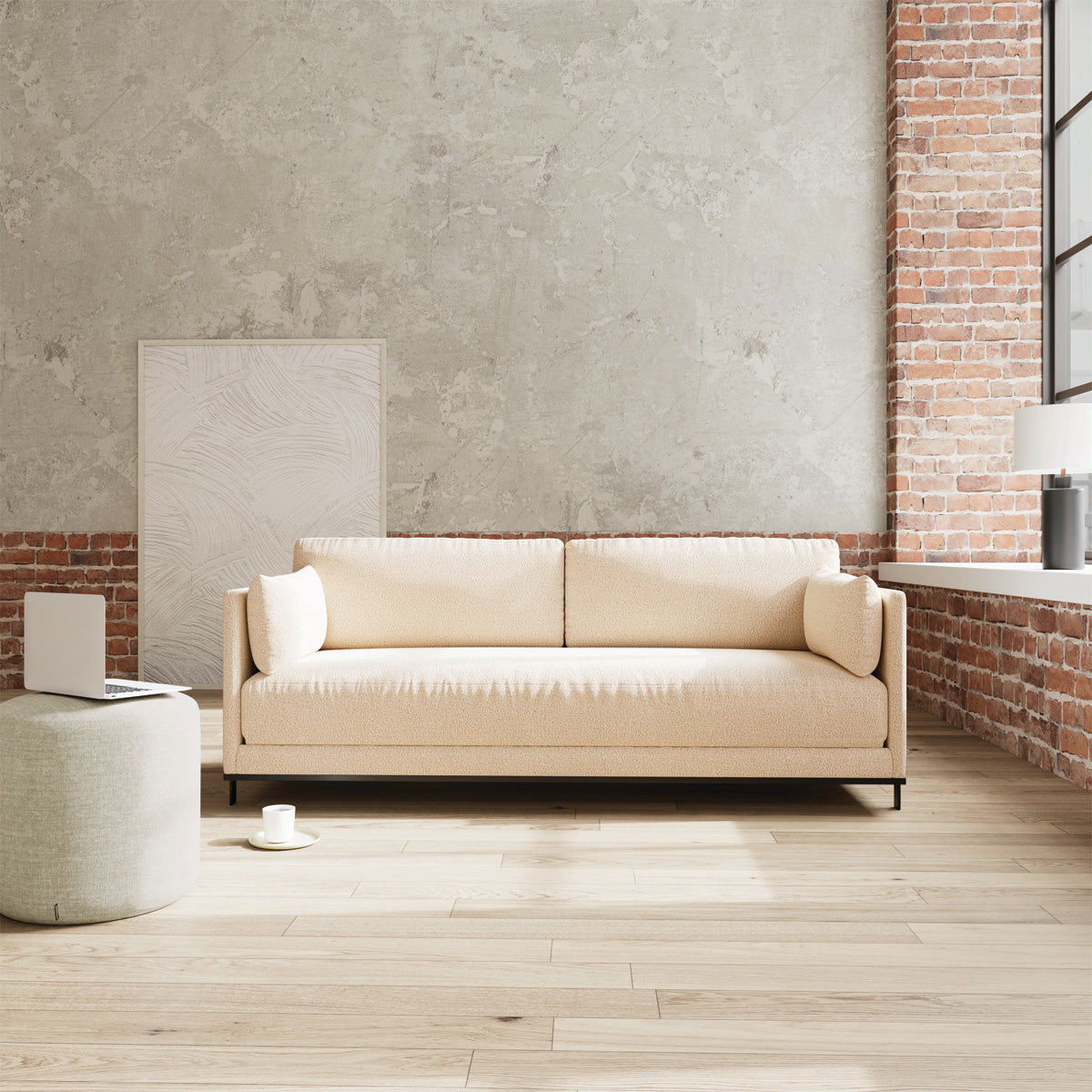 Chill Boucle 3 Seater Sofa Bed