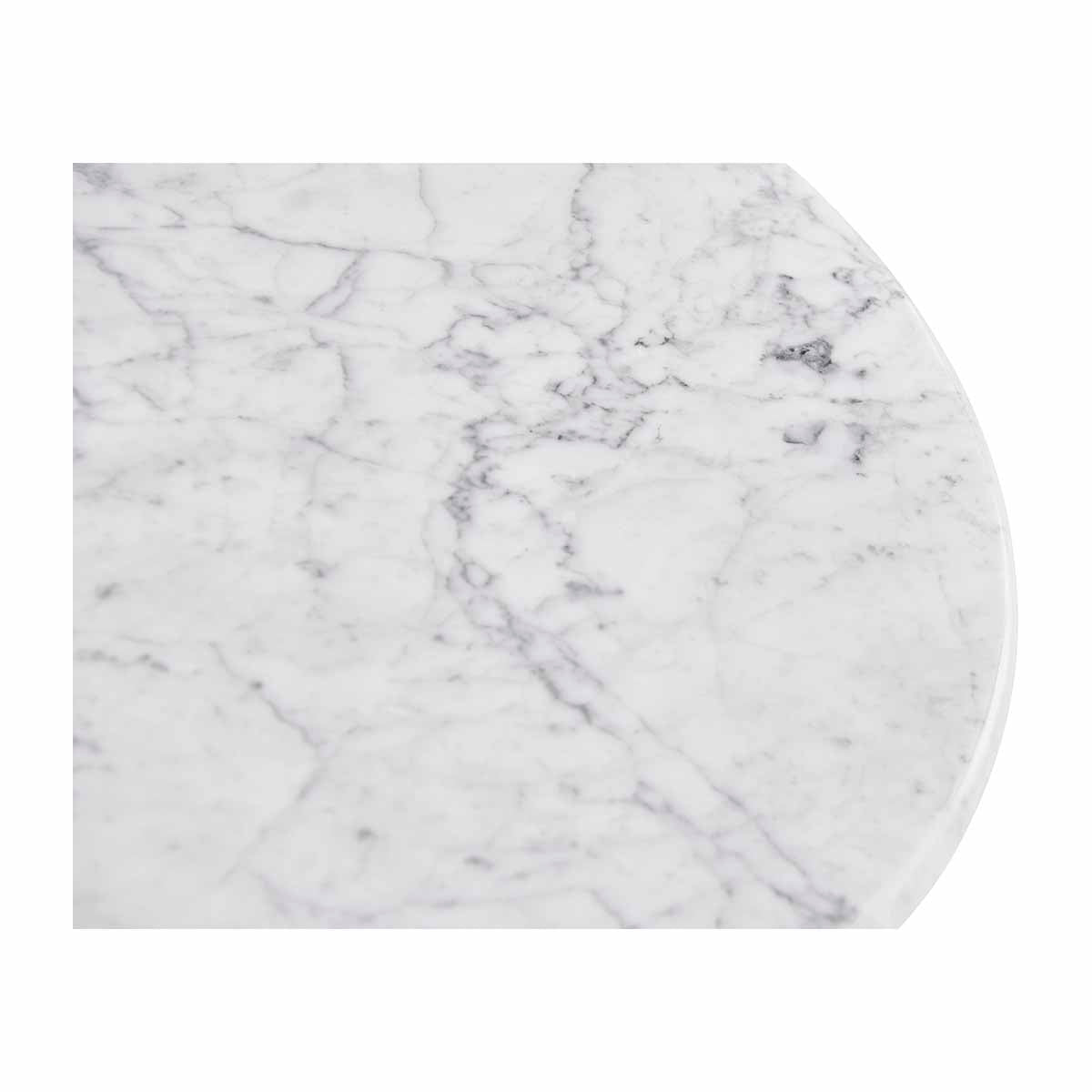 Cosmos Side Table (Oak, Carrara Marble)