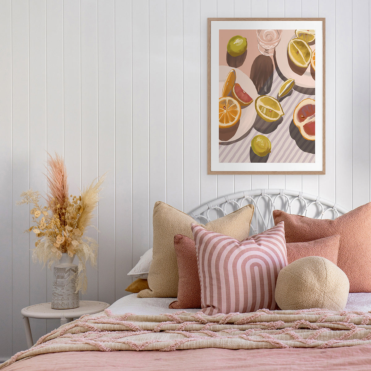 Citrus Fusion Portrait Art Print