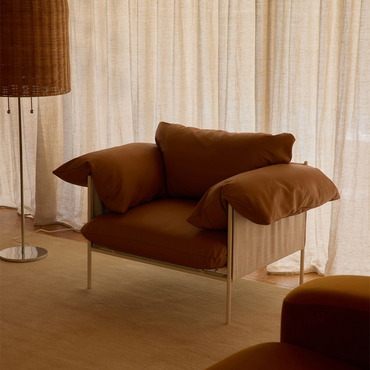 Alva Nougat Frame Armchair