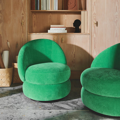 Alma Fabric Swivel Armchair