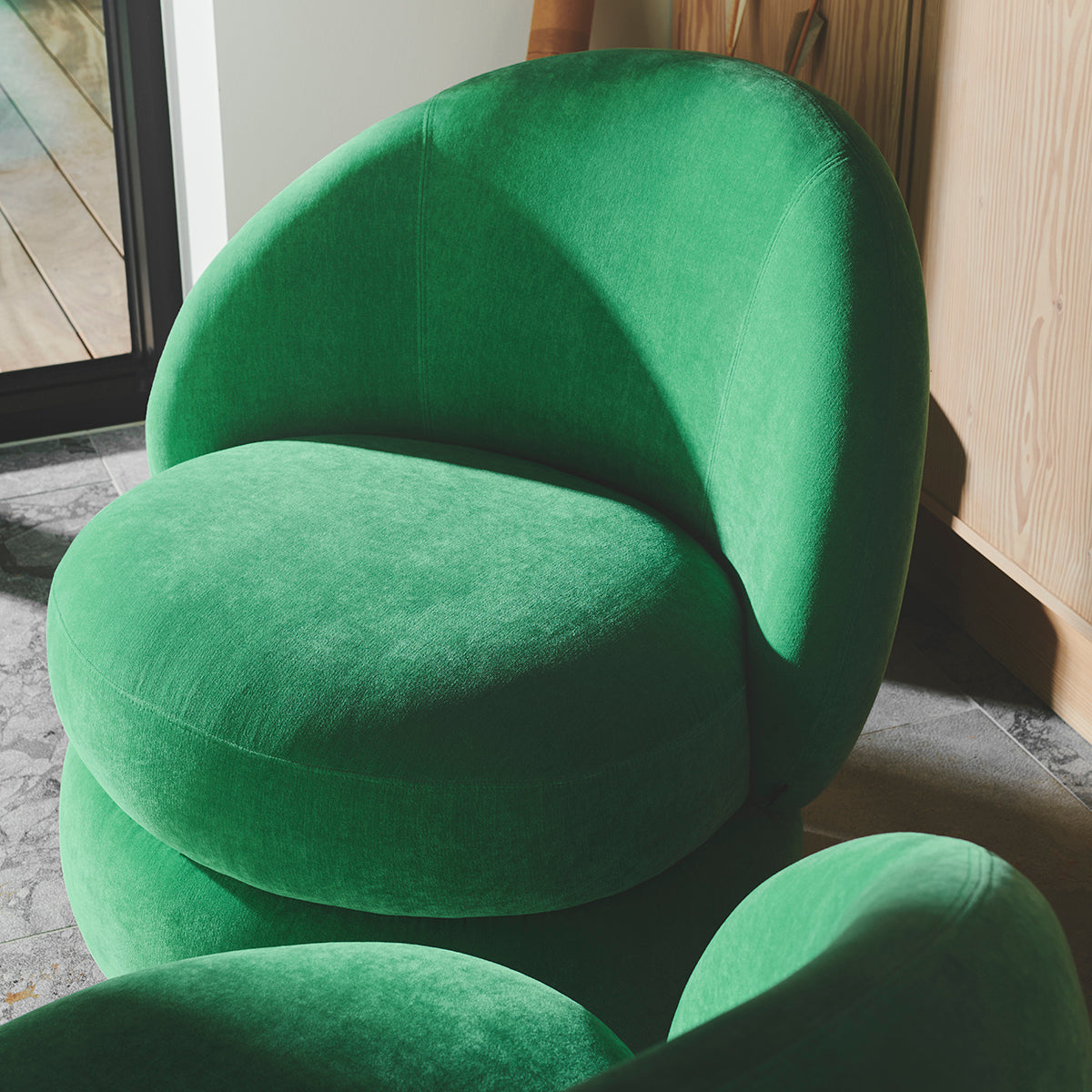 Alma Fabric Swivel Armchair