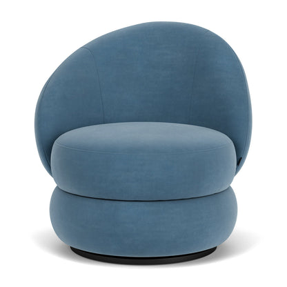 Alma Velvet Swivel Armchair