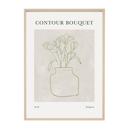 Bouquet Outline Framed Print