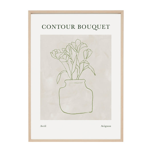 Bouquet Outline Framed Print