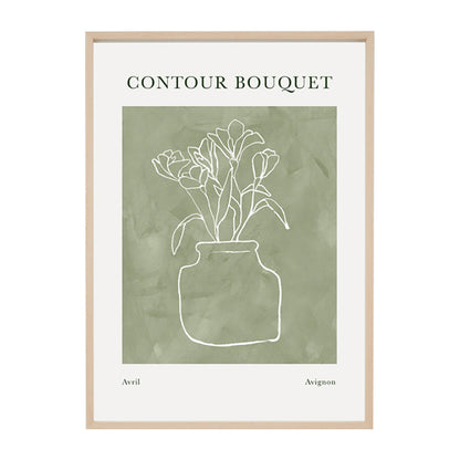 Bouquet Outline Framed Print