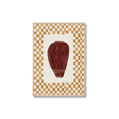 Check Vase 2 Framed Print