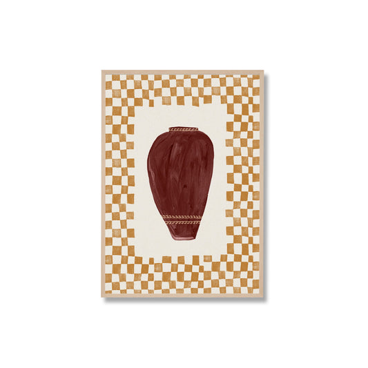 Check Vase 2 Framed Print