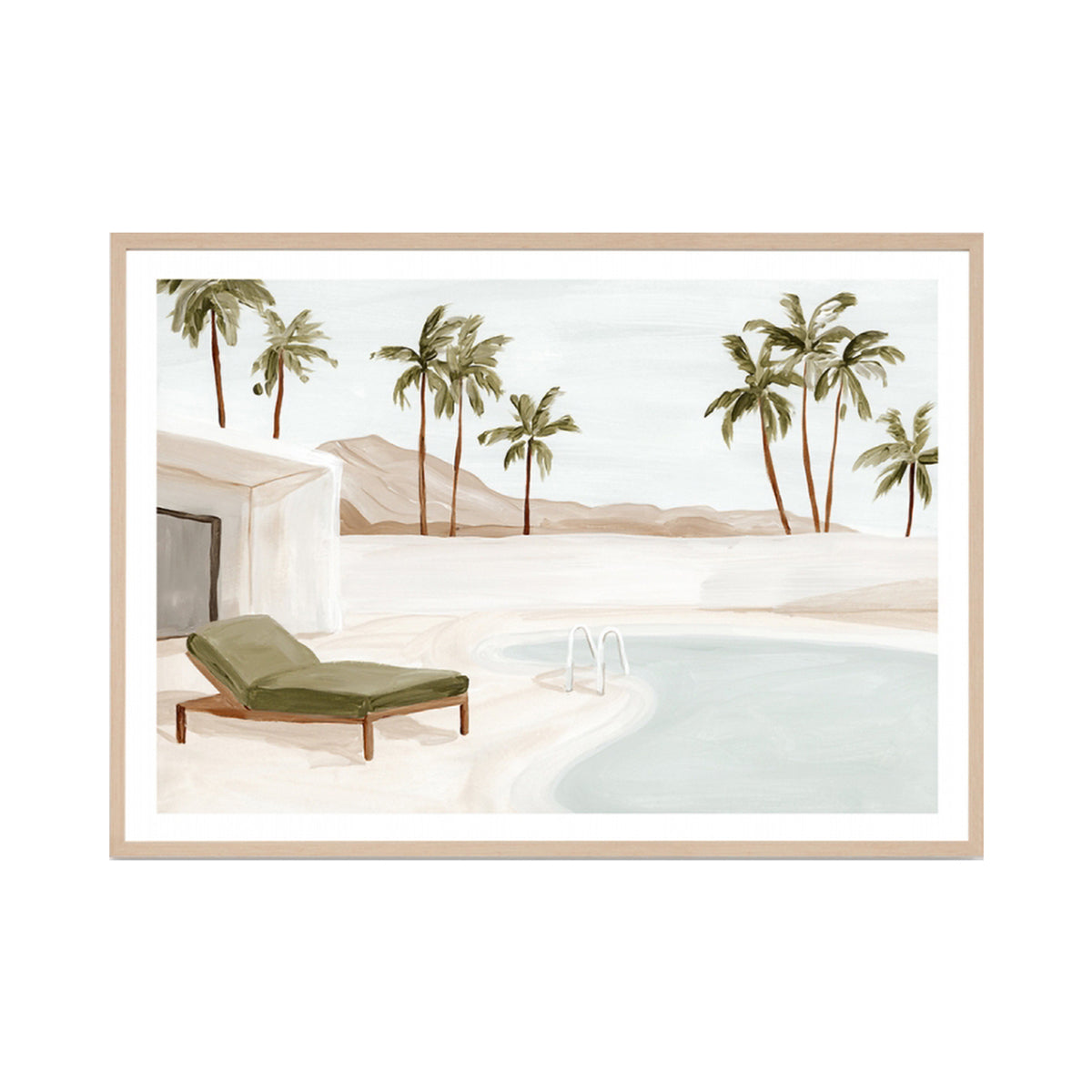 Desert Hideaway Haze Landscape Art Print