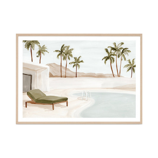 Desert Hideaway Haze Landscape Art Print