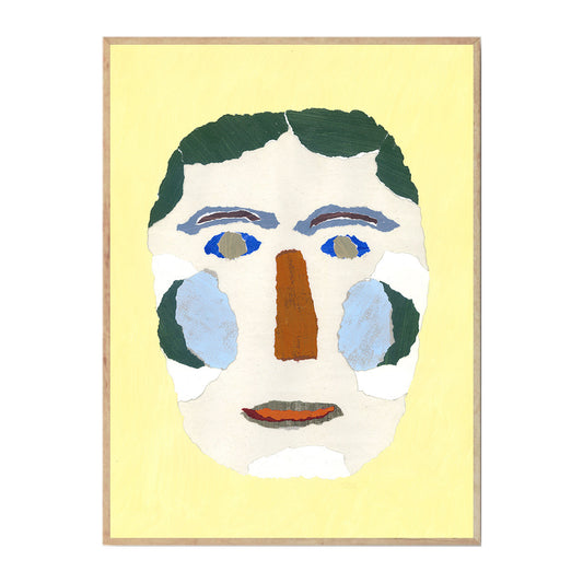 Blue Cheek Portrait Print