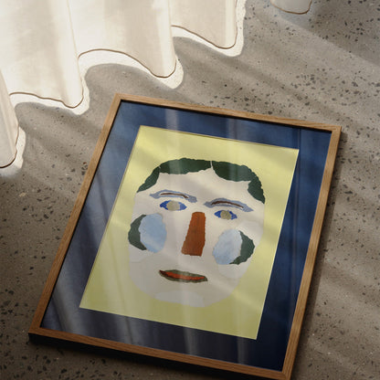 Blue Cheek Portrait Print