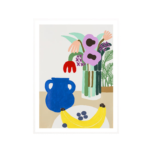 Blueberries and Banana Print