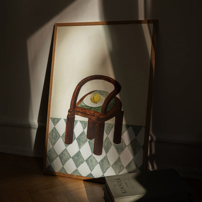 Chair With Fruit Print