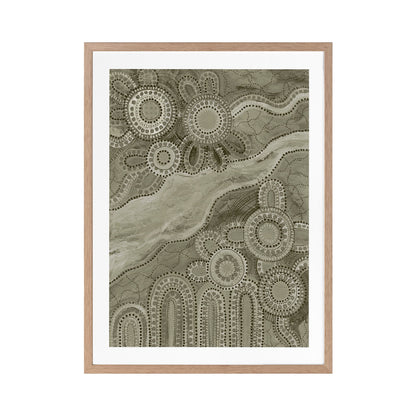 Bila III Green Portrait Art Print