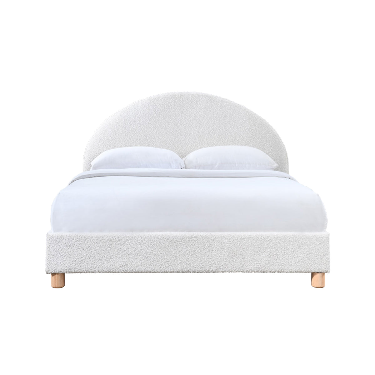Archie Boucle Double Bed (White)