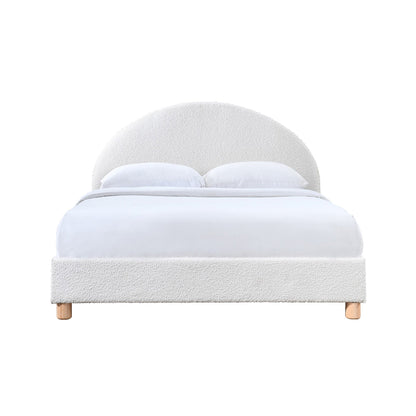 Archie Boucle Double Bed (White)