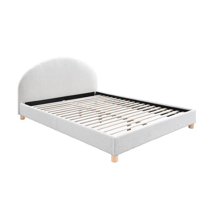 Archie Boucle Double Bed (White)