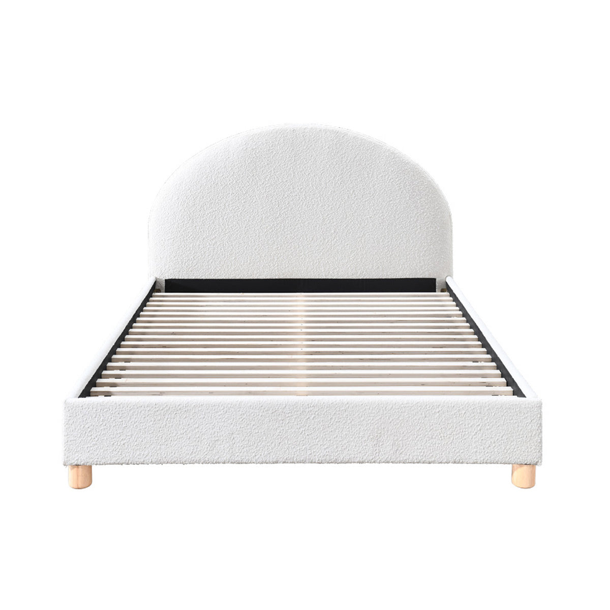 Archie Boucle Double Bed (White)