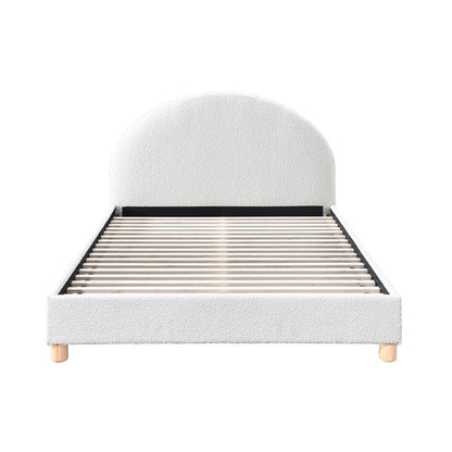 Archie Boucle Double Bed (White)