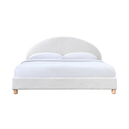 Archie Boucle King Bed (White)
