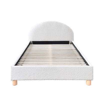 Archie Boucle King Single Bed (White)