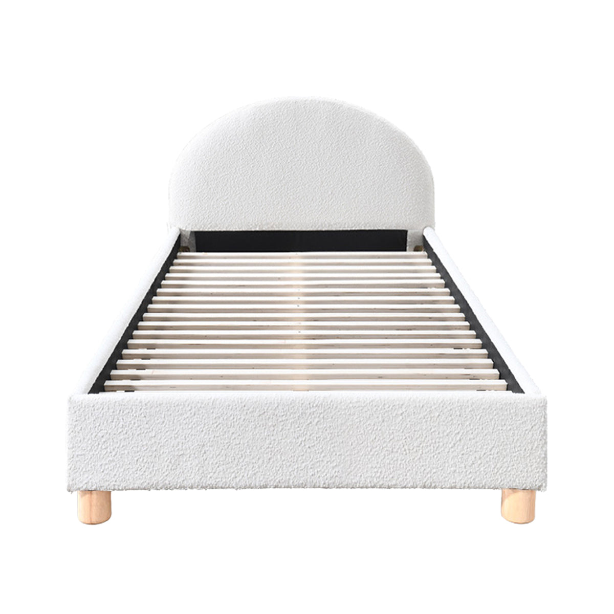 Archie Boucle Single Bed (White)