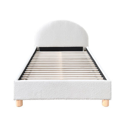 Archie Boucle Single Bed (White)