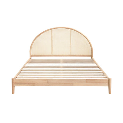 Avery Arch Rattan King Bed (Oak)