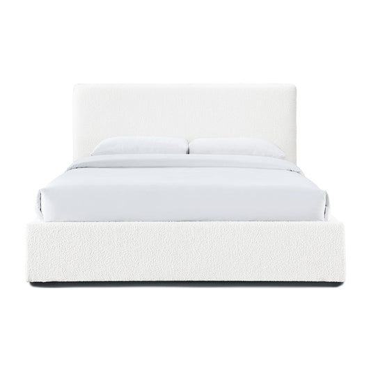 Dane Boucle Queen Bed (White)