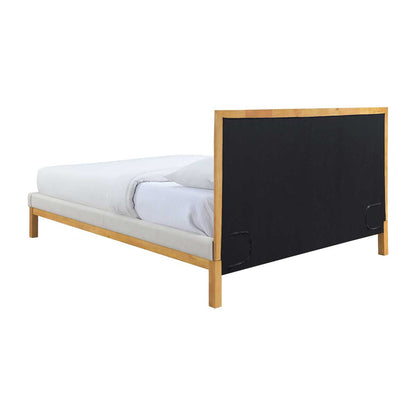 Amelia Queen Bed (Oak, Cream)