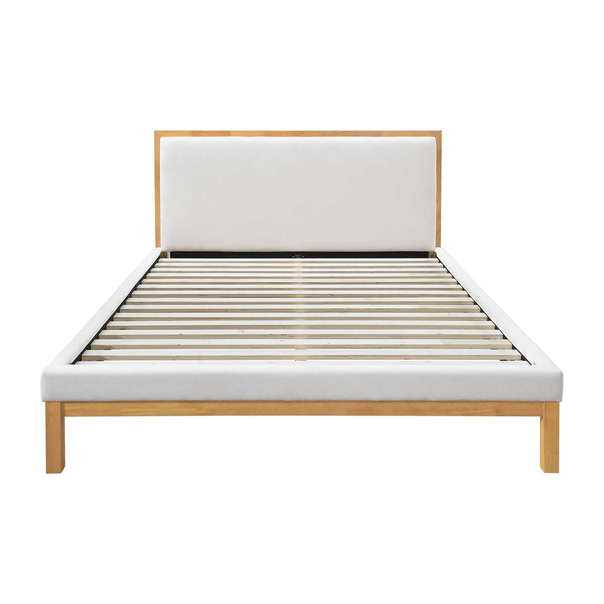 Amelia Queen Bed (Oak, Cream)