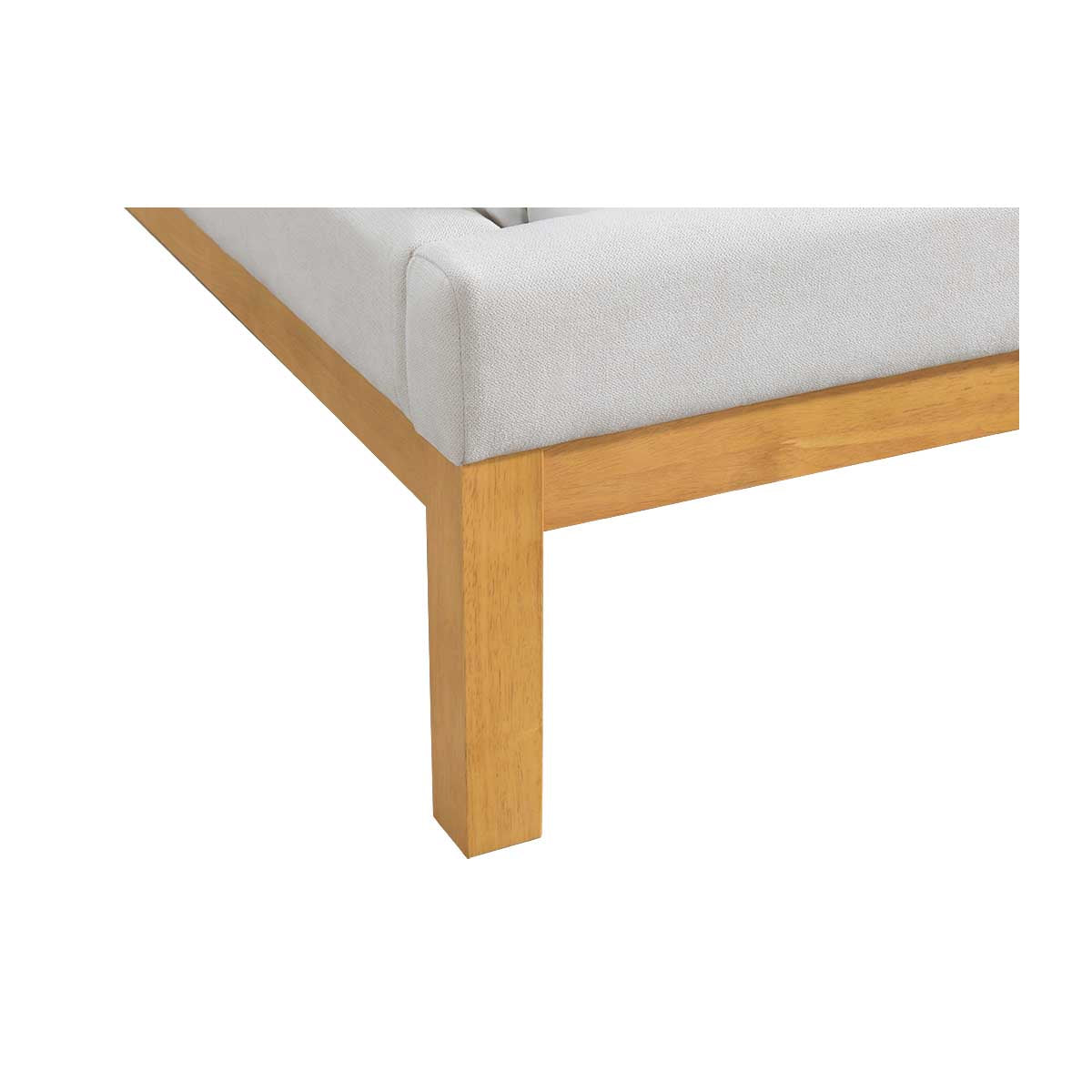 Amelia Queen Bed (Oak, Cream)