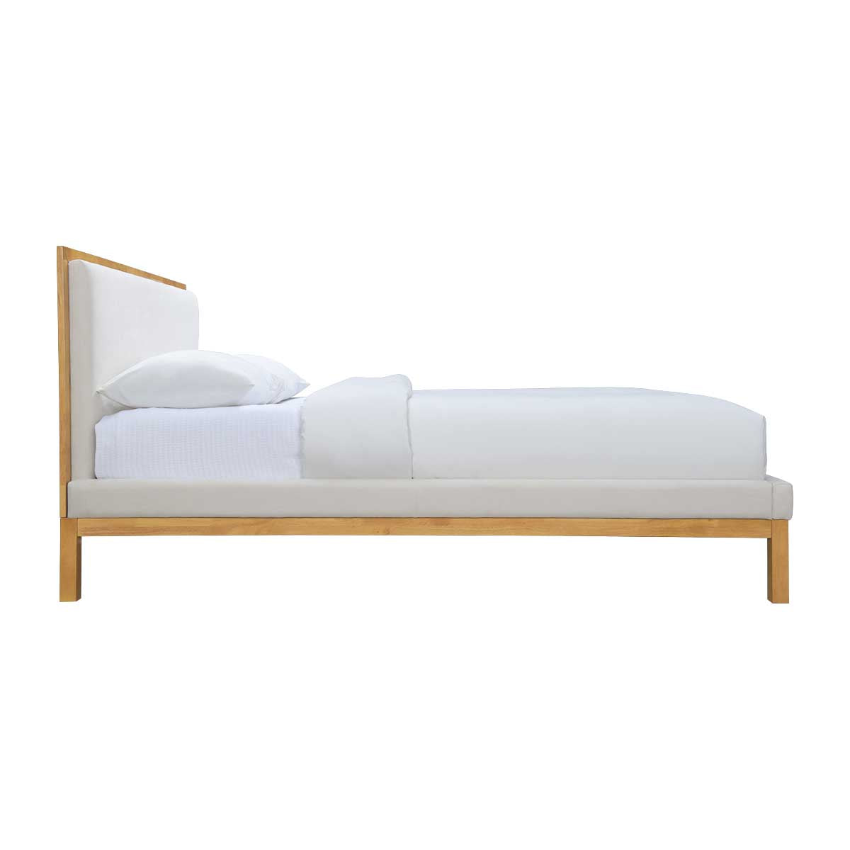 Amelia Queen Bed (Oak, Cream)