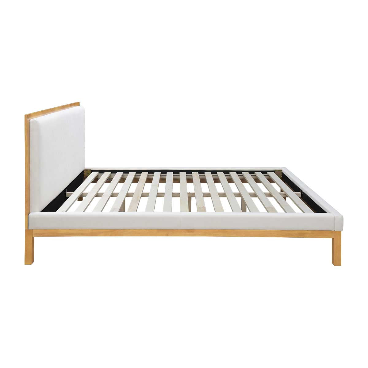 Amelia Queen Bed (Oak, Cream)