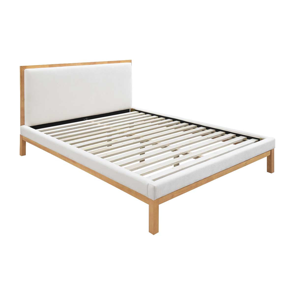 Amelia Queen Bed (Oak, Cream)