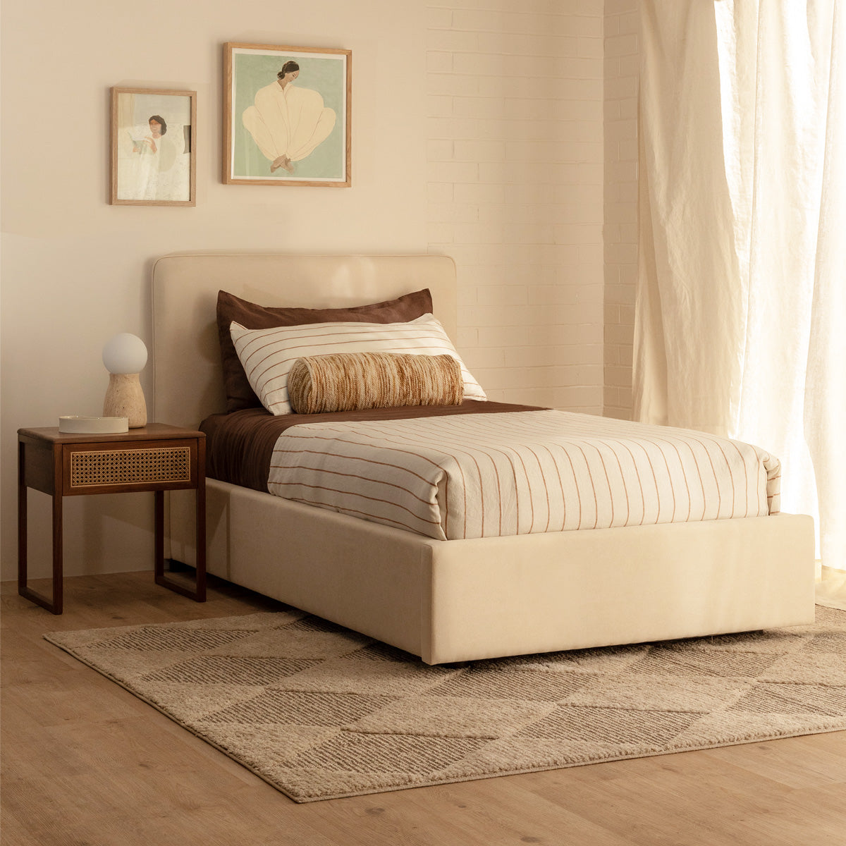 Dane Fabric King Single Bed