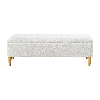Charlotte Boucle Storage Bench