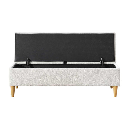 Charlotte Boucle Storage Bench