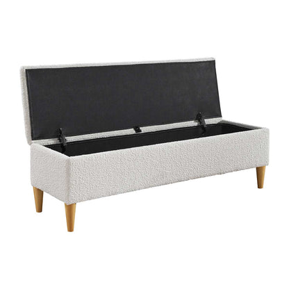 Charlotte Boucle Storage Bench